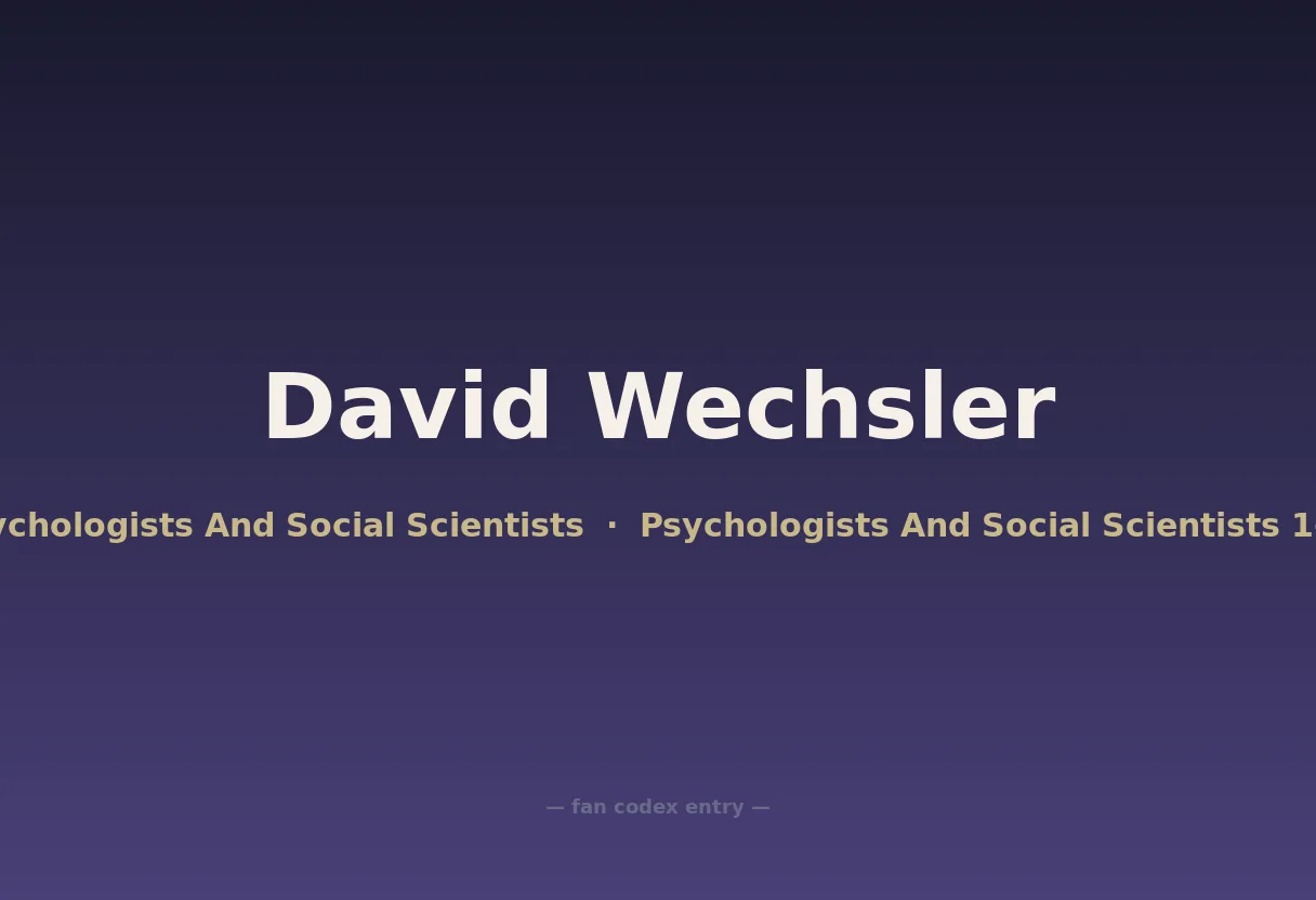 David Wechsler