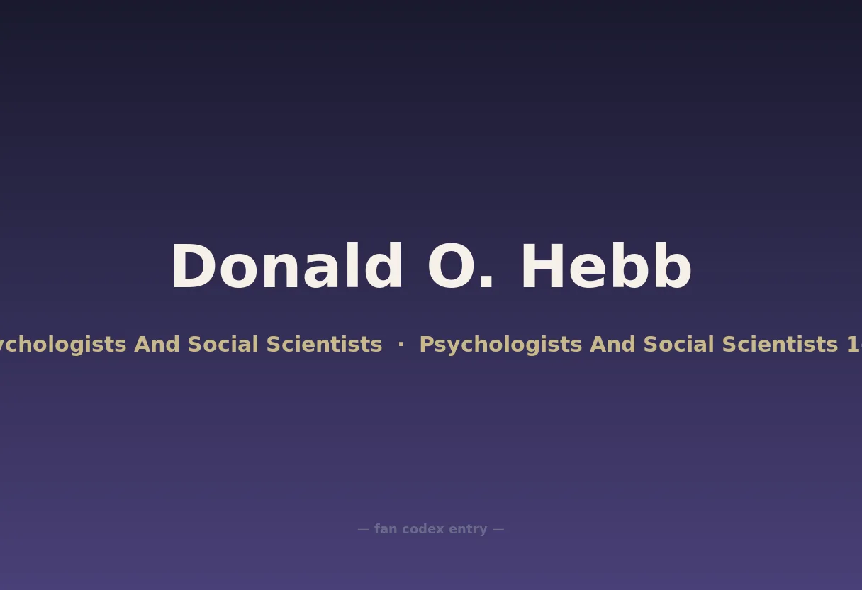 Donald O. Hebb
