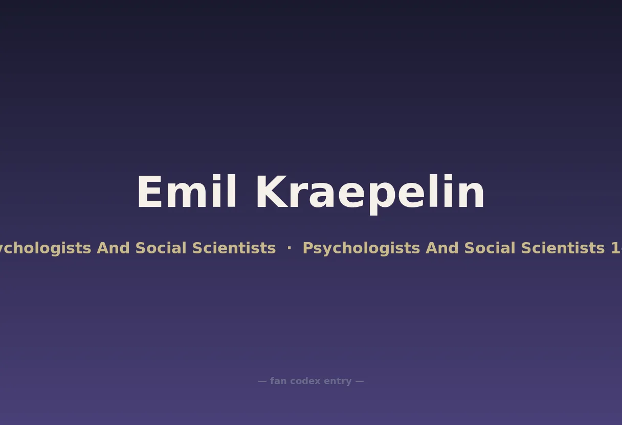 Emil Kraepelin