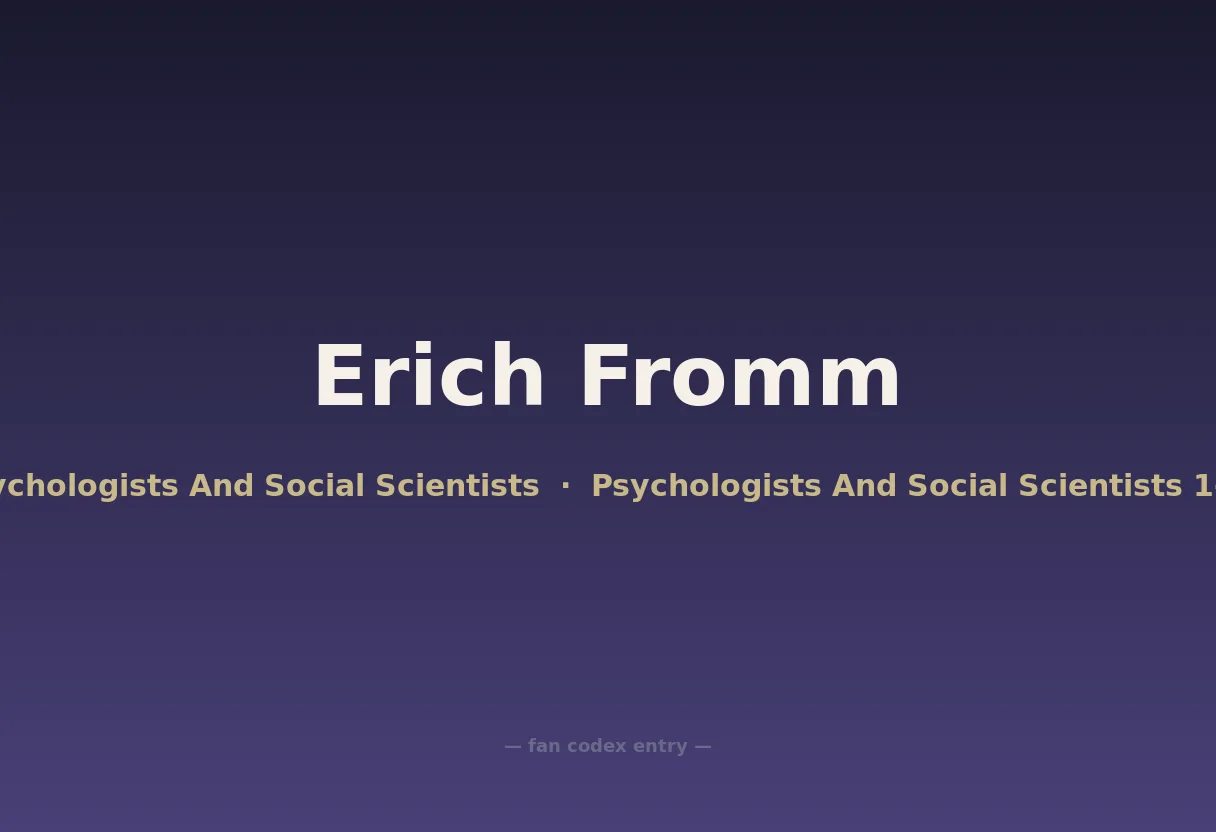 Erich Fromm