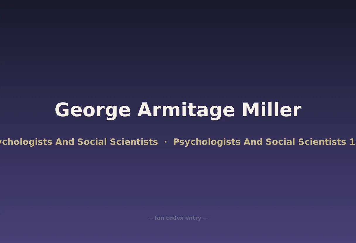 George Armitage Miller