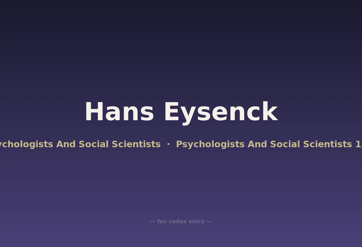 Hans Eysenck